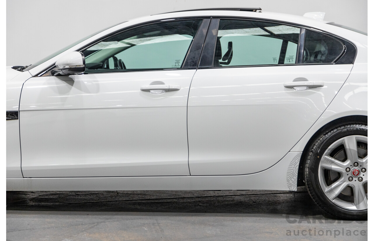 07/2019 Jaguar XE 20t Prestige (147kw) X760 MY19 4d Sedan Fuji White Turbo 2.0L