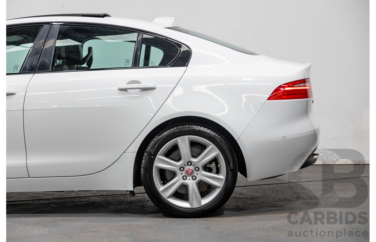 07/2019 Jaguar XE 20t Prestige (147kw) X760 MY19 4d Sedan Fuji White Turbo 2.0L