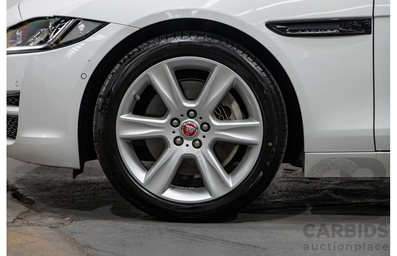 07/2019 Jaguar XE 20t Prestige (147kw) X760 MY19 4d Sedan Fuji White Turbo 2.0L