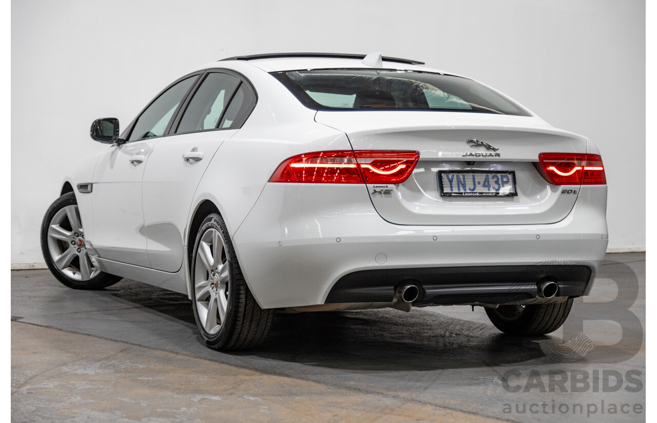 07/2019 Jaguar XE 20t Prestige (147kw) X760 MY19 4d Sedan Fuji White Turbo 2.0L
