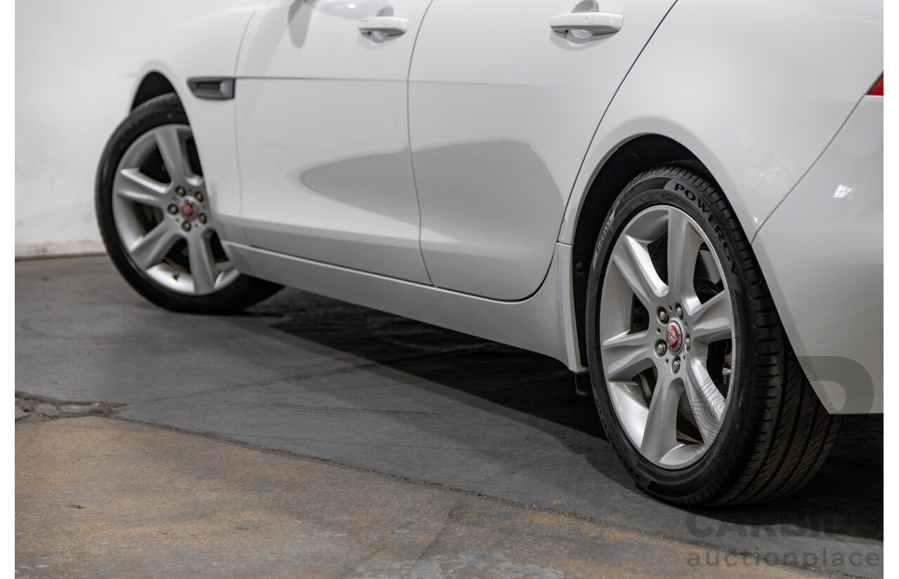07/2019 Jaguar XE 20t Prestige (147kw) X760 MY19 4d Sedan Fuji White Turbo 2.0L