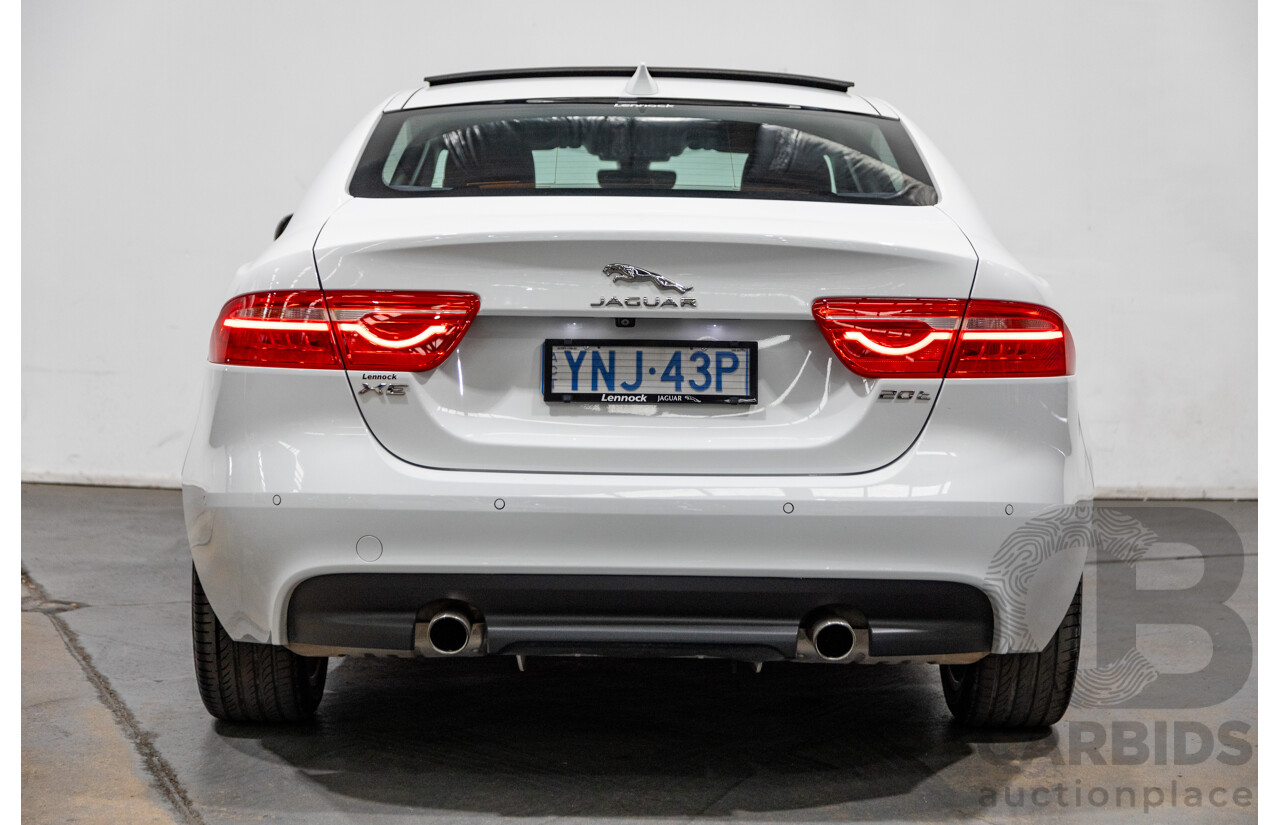 07/2019 Jaguar XE 20t Prestige (147kw) X760 MY19 4d Sedan Fuji White Turbo 2.0L