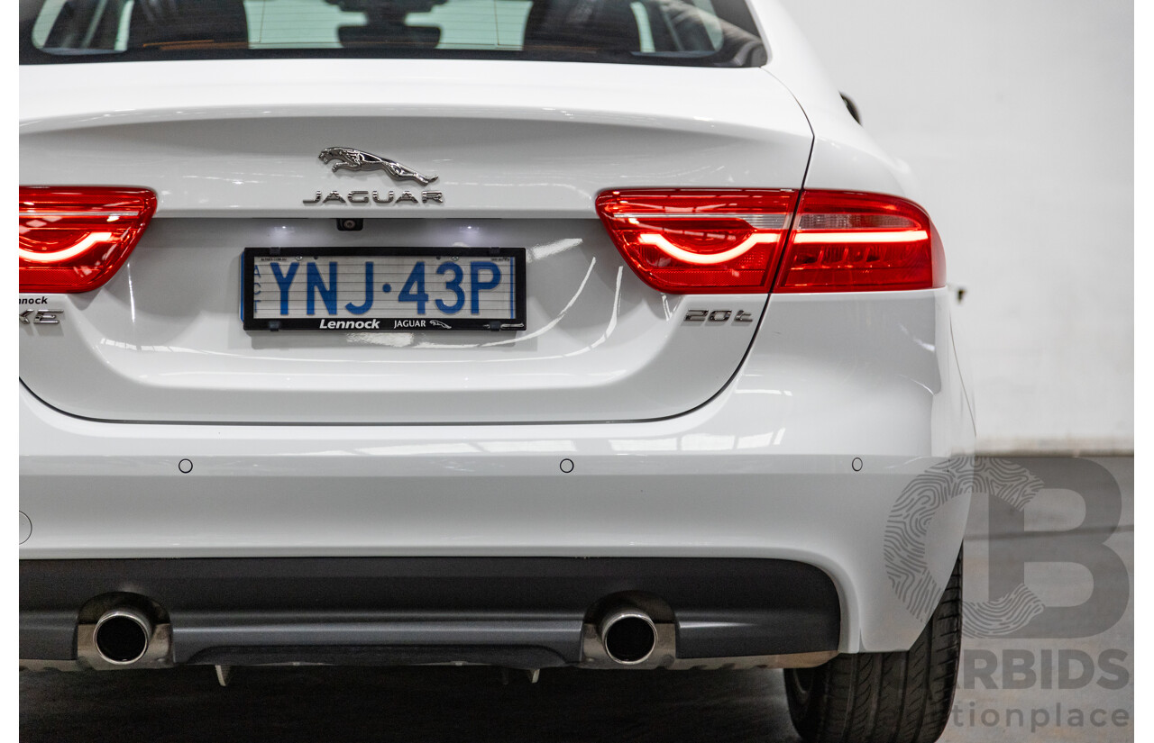 07/2019 Jaguar XE 20t Prestige (147kw) X760 MY19 4d Sedan Fuji White Turbo 2.0L