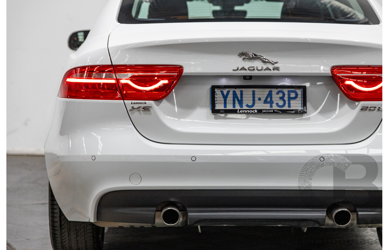 07/2019 Jaguar XE 20t Prestige (147kw) X760 MY19 4d Sedan Fuji White Turbo 2.0L