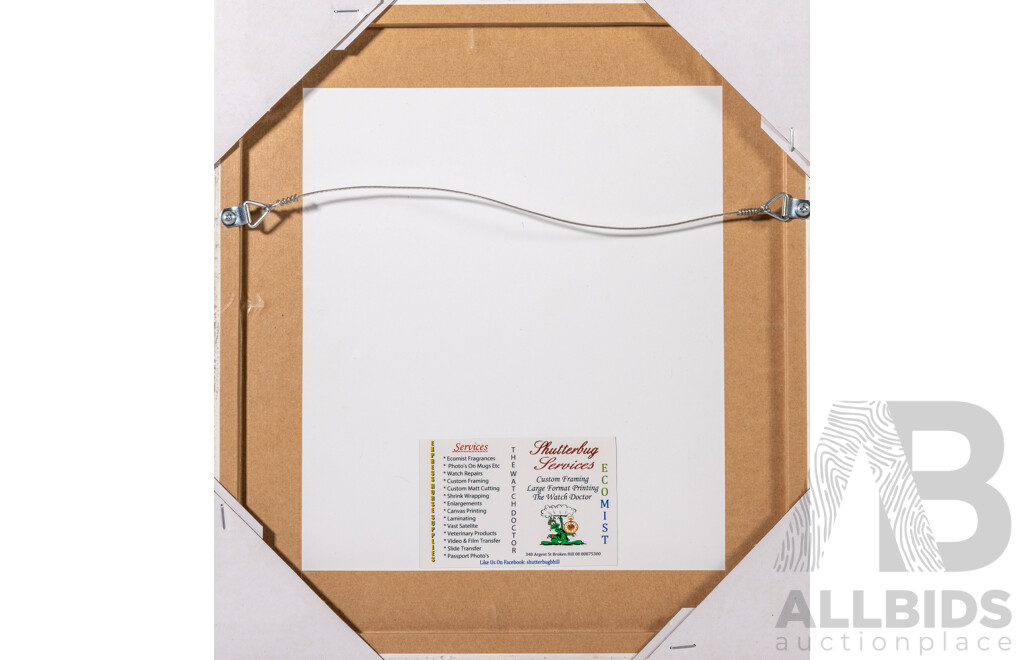 Pro Hart, (20th Century, Australian, 1928-2006), Faces, Original Oil on Bible Cover, Signed & Framed, 34 x 31 cm (frame)