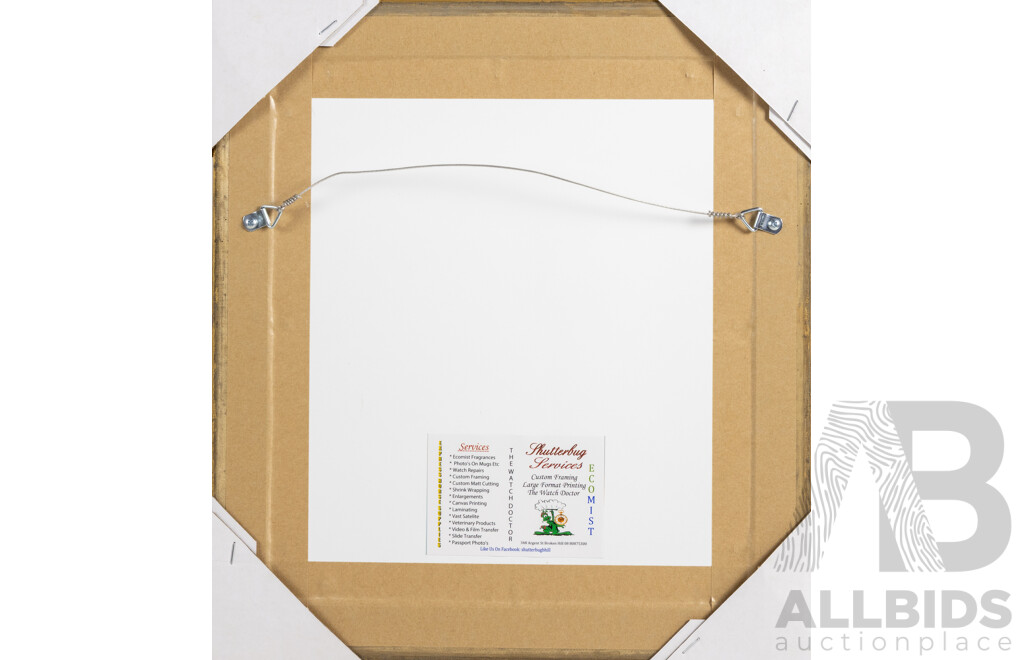 Pro Hart, (20th Century, Australian, 1928-2006), Floral Study, Original Oil on Bible Cover, 39 x 35 cm (frame)