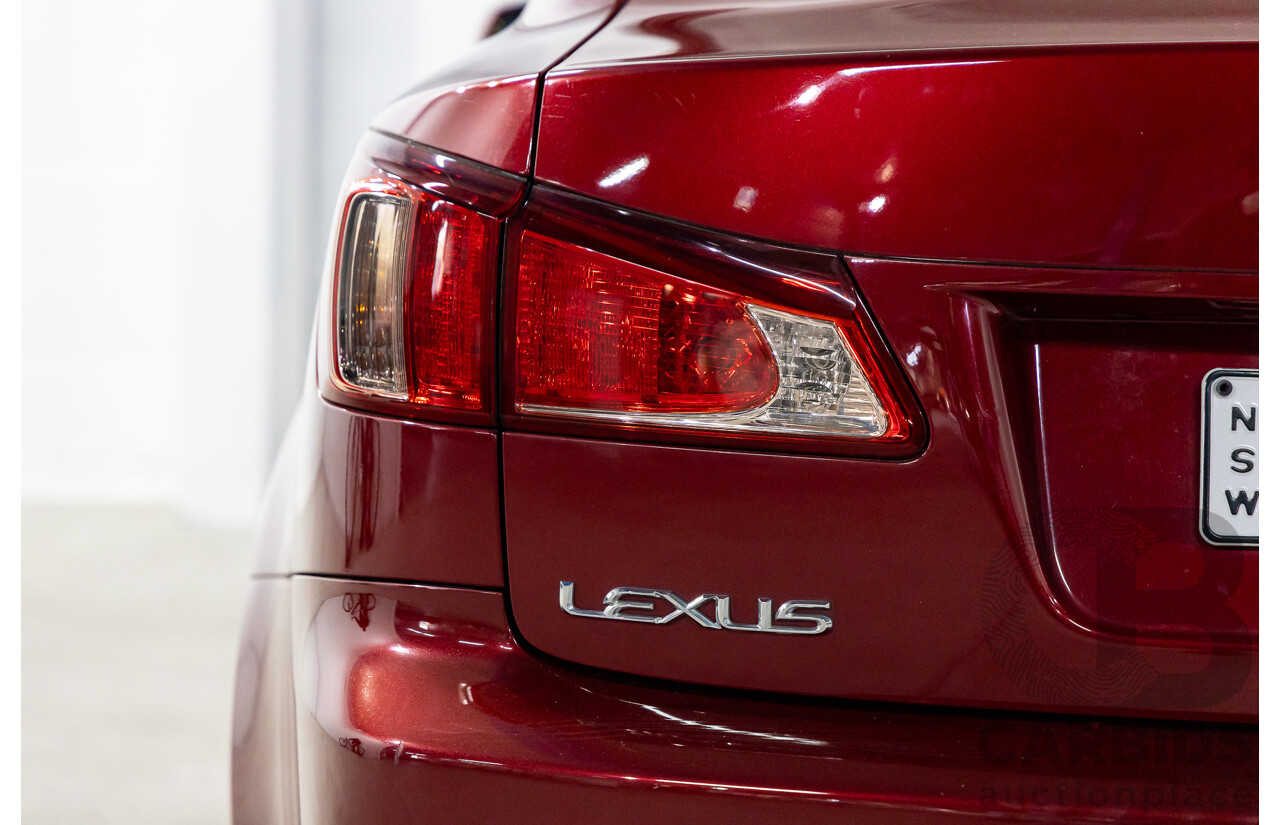 2/2011 Lexus IS350 Prestige GSE21R 4d Sedan Vermillion Red Metallic V6 3.5L