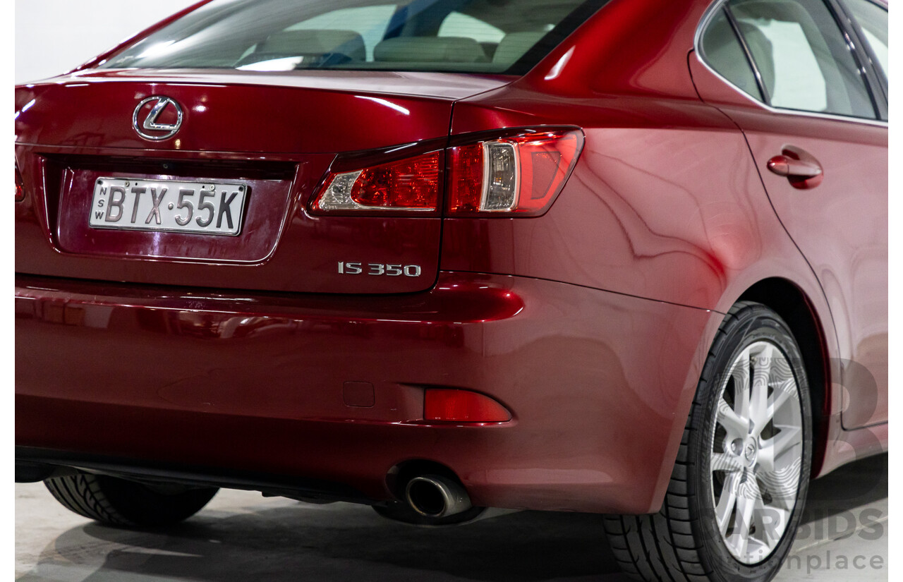 2/2011 Lexus IS350 Prestige GSE21R 4d Sedan Vermillion Red Metallic V6 3.5L
