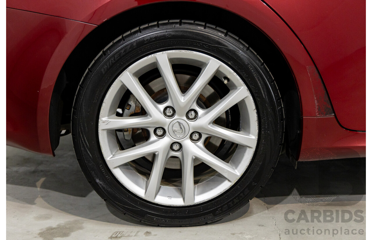 2/2011 Lexus IS350 Prestige GSE21R 4d Sedan Vermillion Red Metallic V6 3.5L