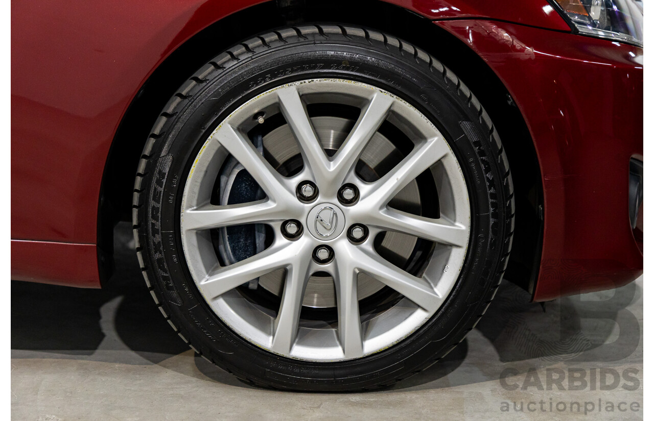 2/2011 Lexus IS350 Prestige GSE21R 4d Sedan Vermillion Red Metallic V6 3.5L
