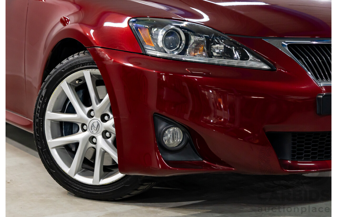 2/2011 Lexus IS350 Prestige GSE21R 4d Sedan Vermillion Red Metallic V6 3.5L