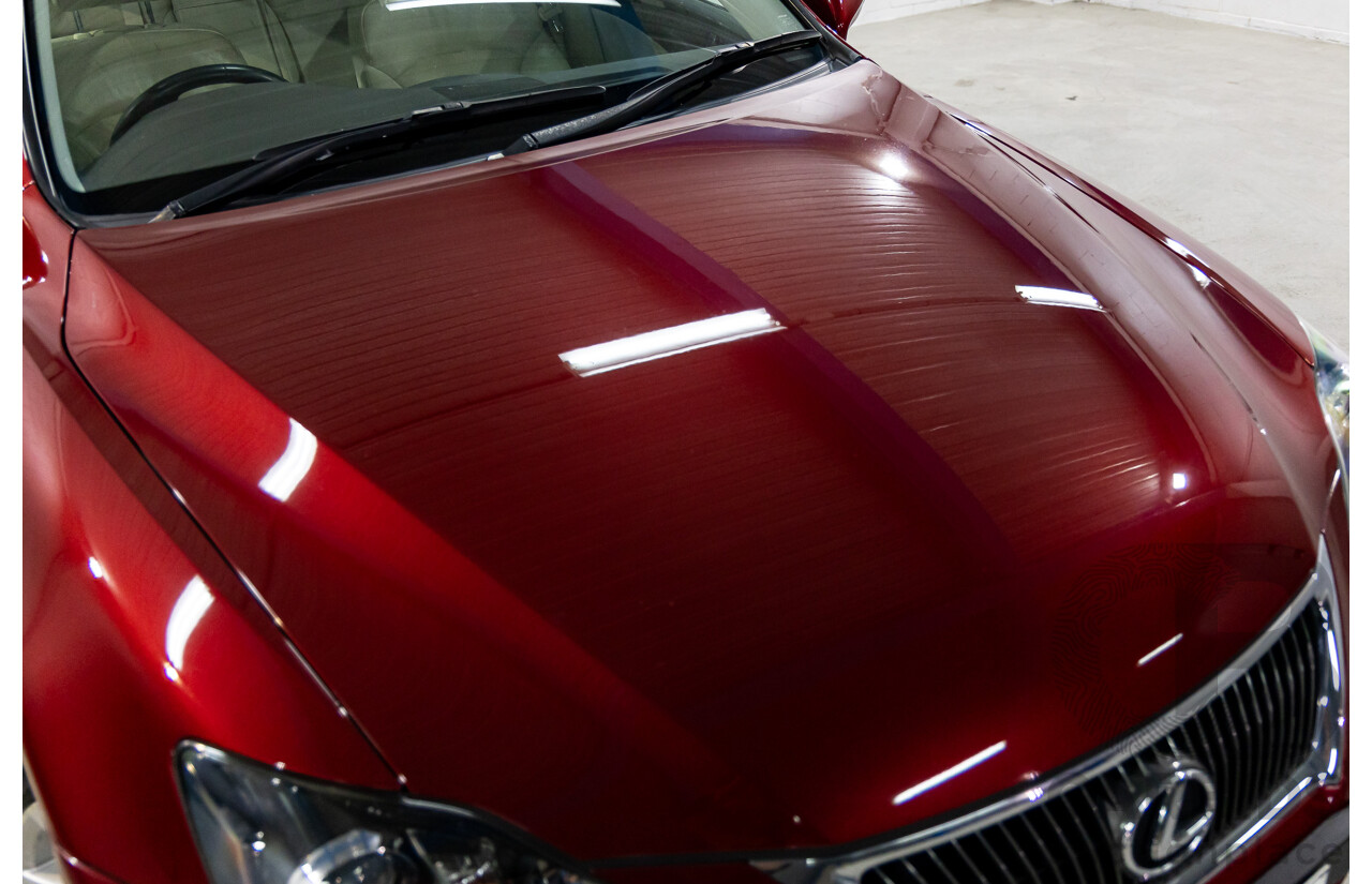 2/2011 Lexus IS350 Prestige GSE21R 4d Sedan Vermillion Red Metallic V6 3.5L