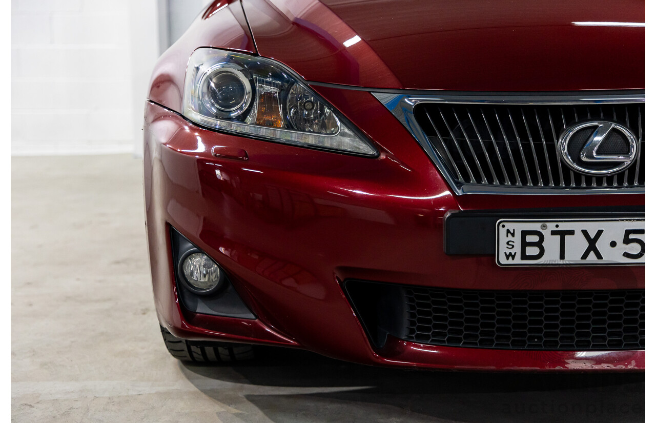 2/2011 Lexus IS350 Prestige GSE21R 4d Sedan Vermillion Red Metallic V6 3.5L