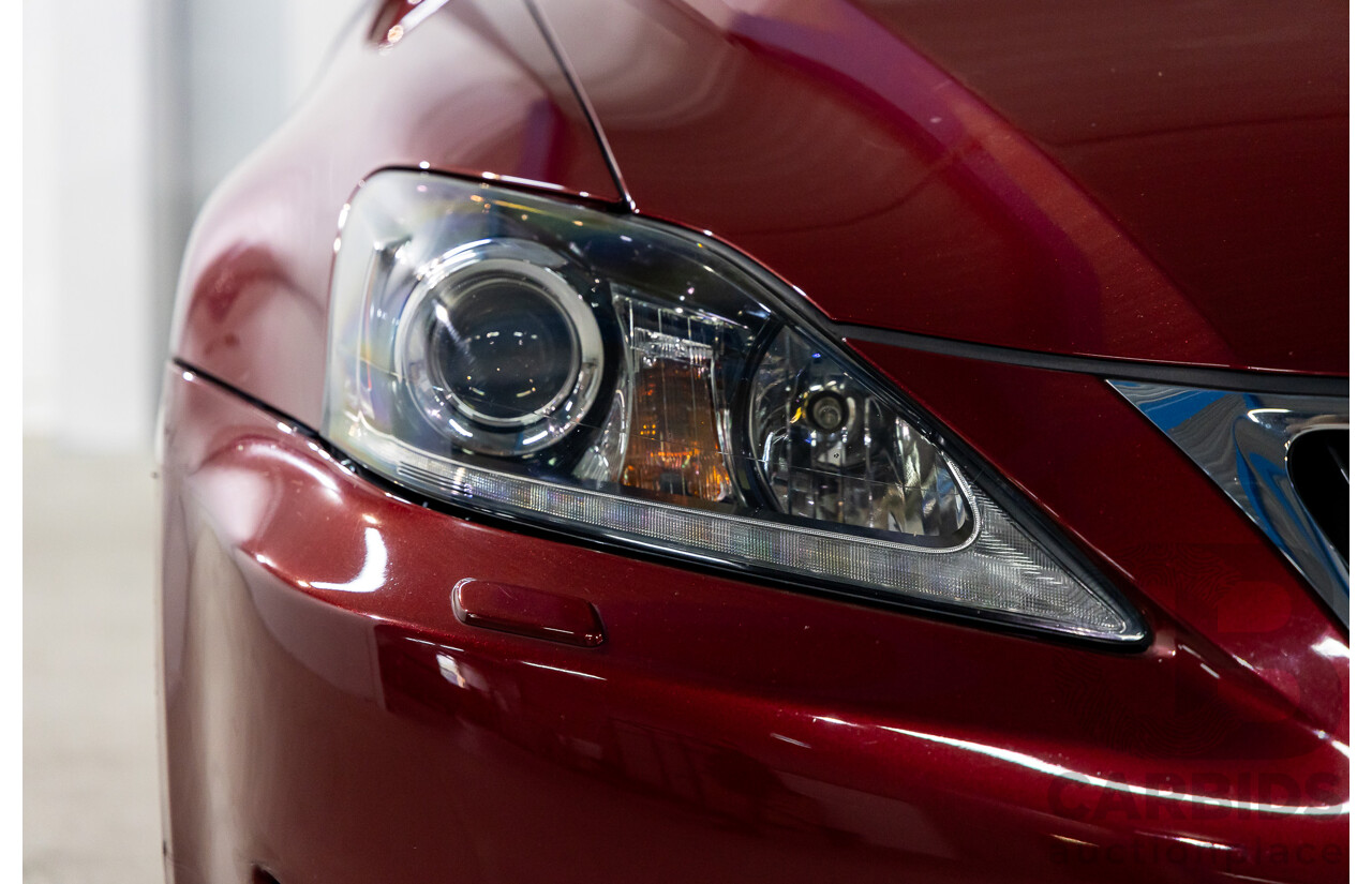 2/2011 Lexus IS350 Prestige GSE21R 4d Sedan Vermillion Red Metallic V6 3.5L