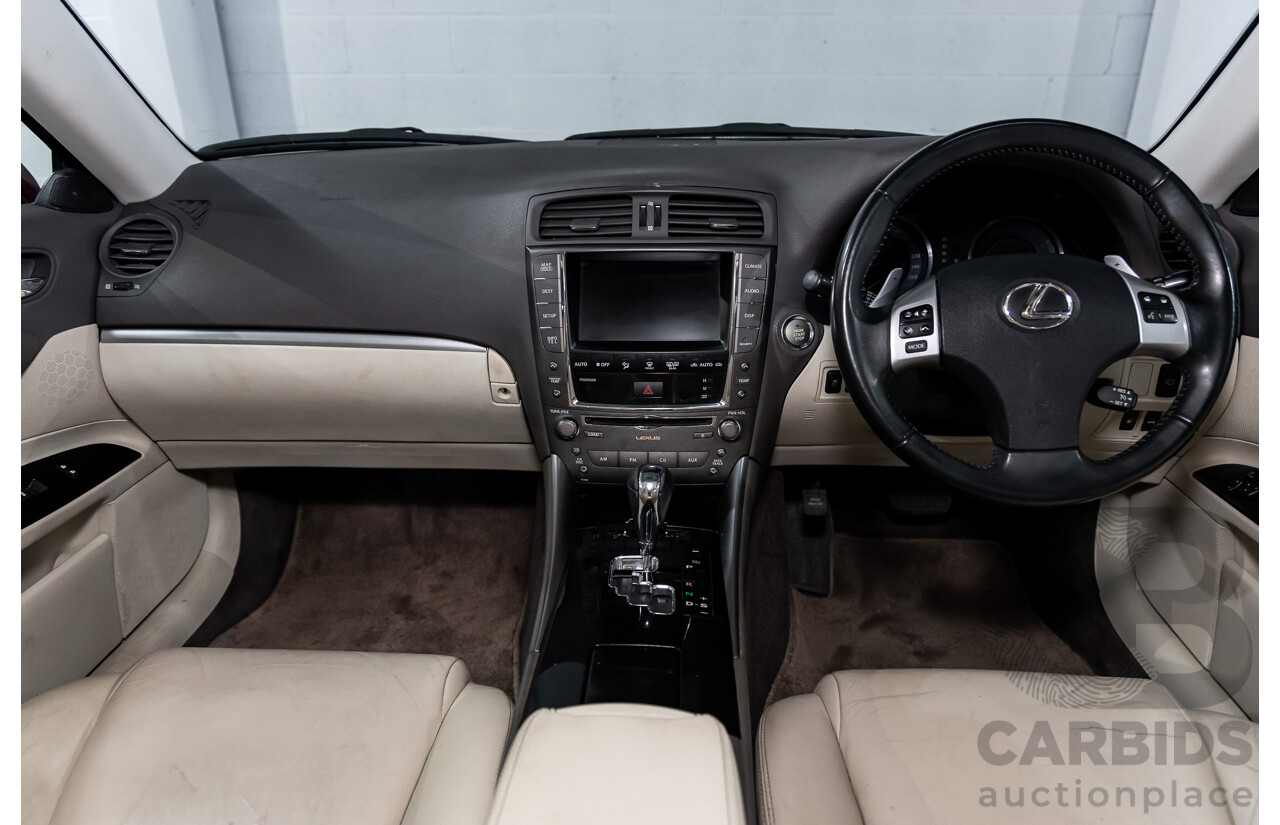 2/2011 Lexus IS350 Prestige GSE21R 4d Sedan Vermillion Red Metallic V6 3.5L