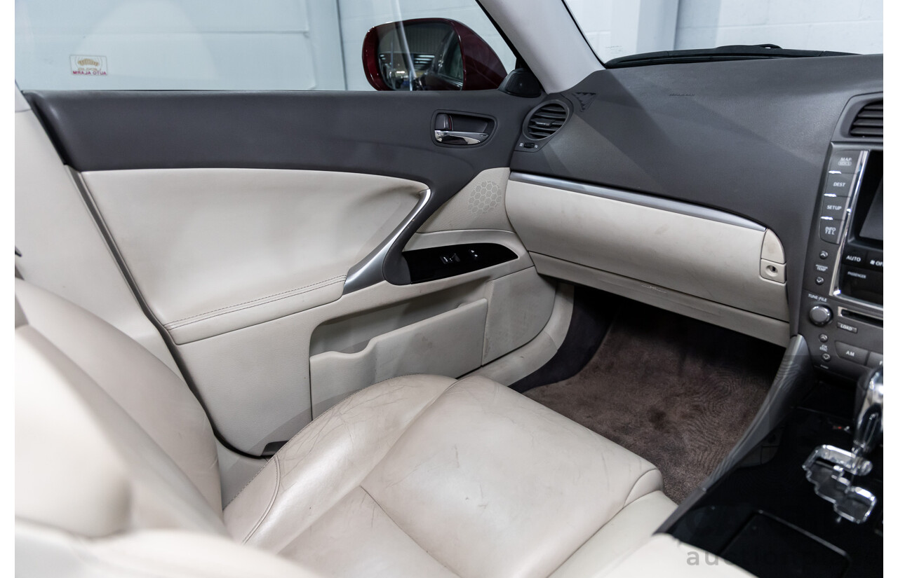 2/2011 Lexus IS350 Prestige GSE21R 4d Sedan Vermillion Red Metallic V6 3.5L