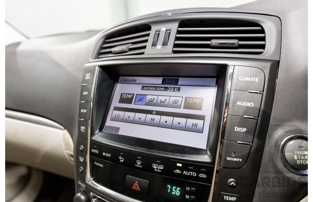 2/2011 Lexus IS350 Prestige GSE21R 4d Sedan Vermillion Red Metallic V6 3.5L