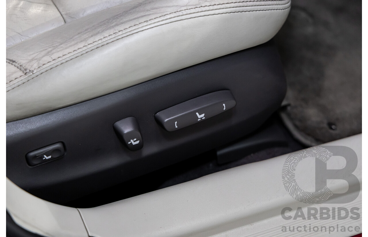 2/2011 Lexus IS350 Prestige GSE21R 4d Sedan Vermillion Red Metallic V6 3.5L