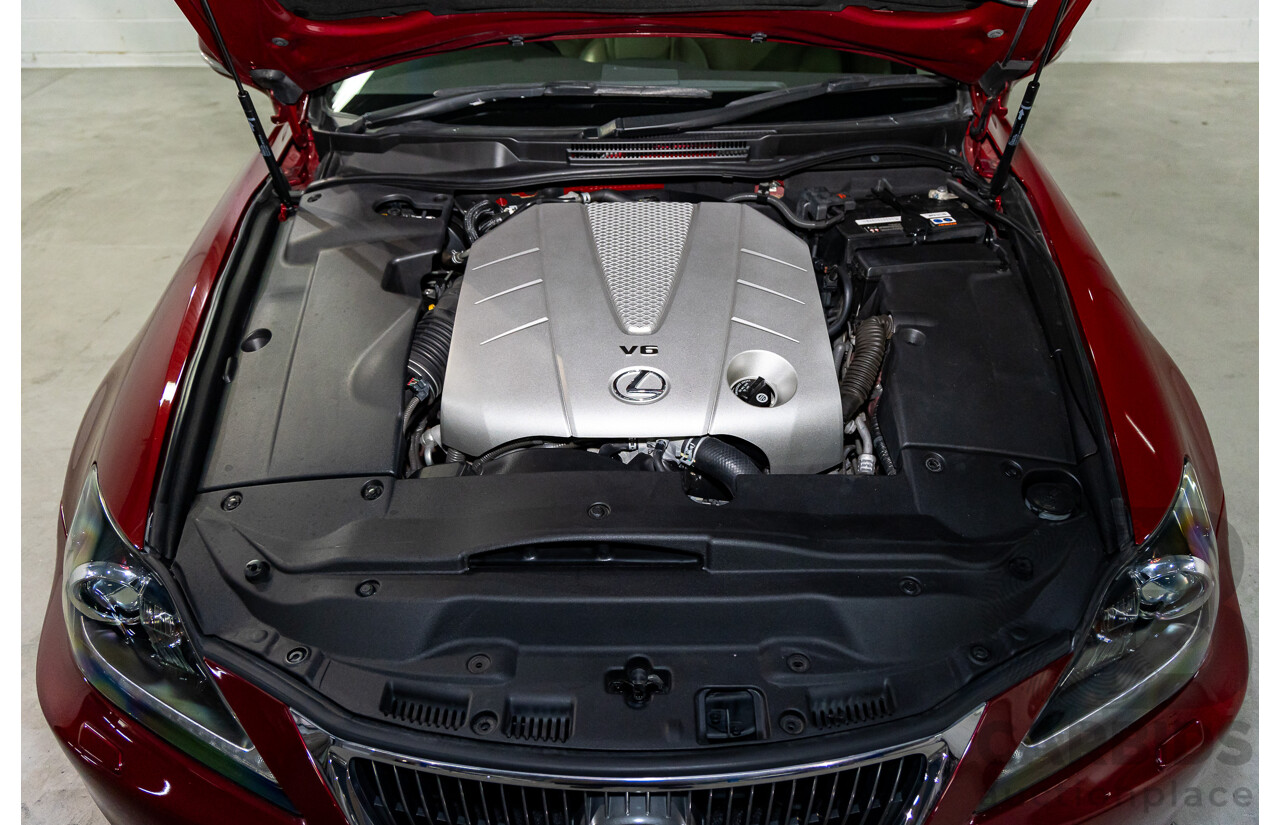 2/2011 Lexus IS350 Prestige GSE21R 4d Sedan Vermillion Red Metallic V6 3.5L