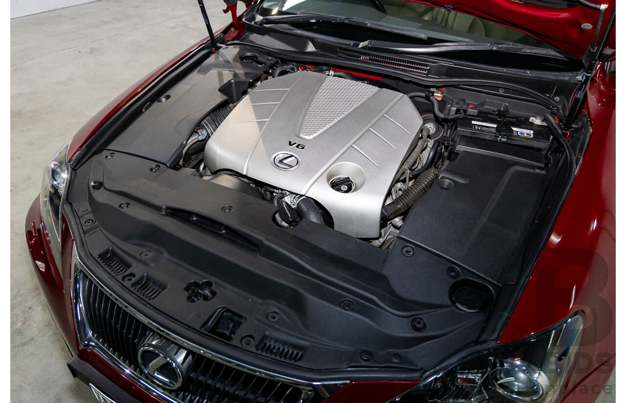 2/2011 Lexus IS350 Prestige GSE21R 4d Sedan Vermillion Red Metallic V6 3.5L
