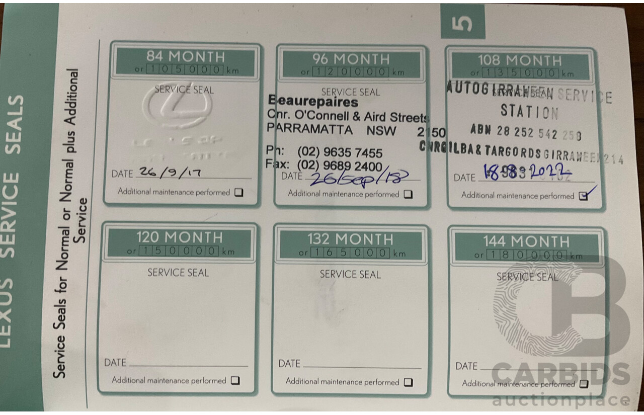 2/2011 Lexus IS350 Prestige GSE21R 4d Sedan Vermillion Red Metallic V6 3.5L