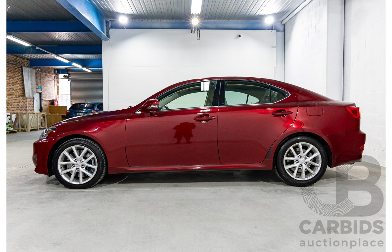 2/2011 Lexus IS350 Prestige GSE21R 4d Sedan Vermillion Red Metallic V6 3.5L