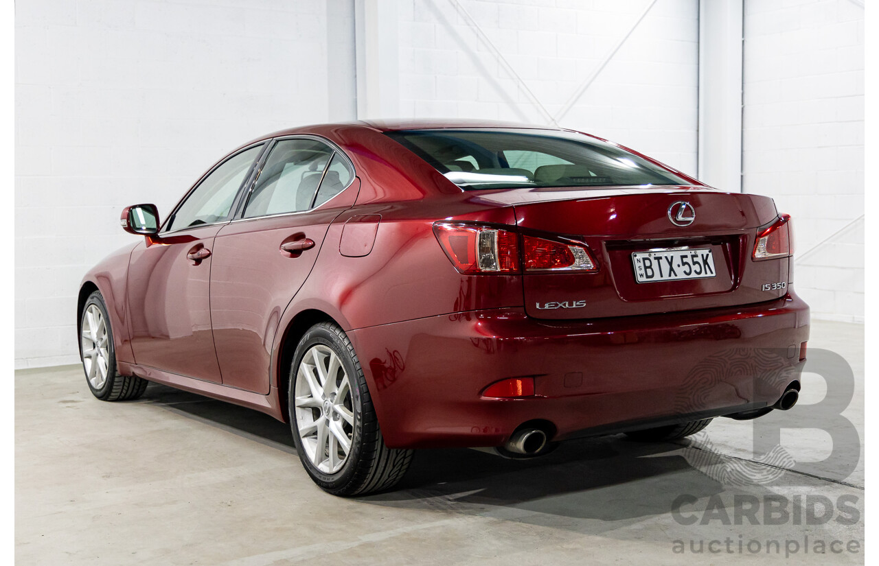 2/2011 Lexus IS350 Prestige GSE21R 4d Sedan Vermillion Red Metallic V6 3.5L