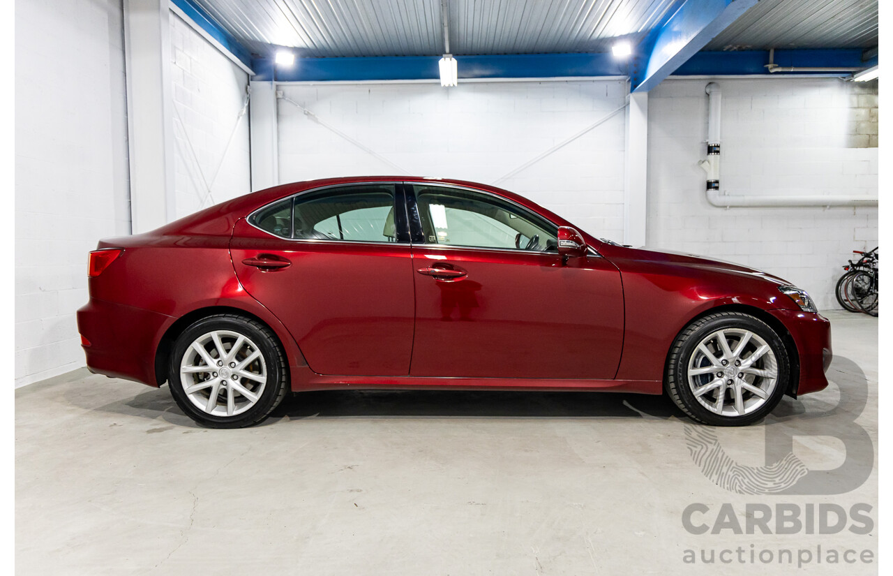 2/2011 Lexus IS350 Prestige GSE21R 4d Sedan Vermillion Red Metallic V6 3.5L