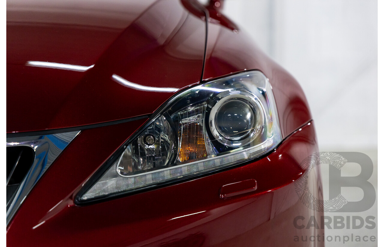 2/2011 Lexus IS350 Prestige GSE21R 4d Sedan Vermillion Red Metallic V6 3.5L