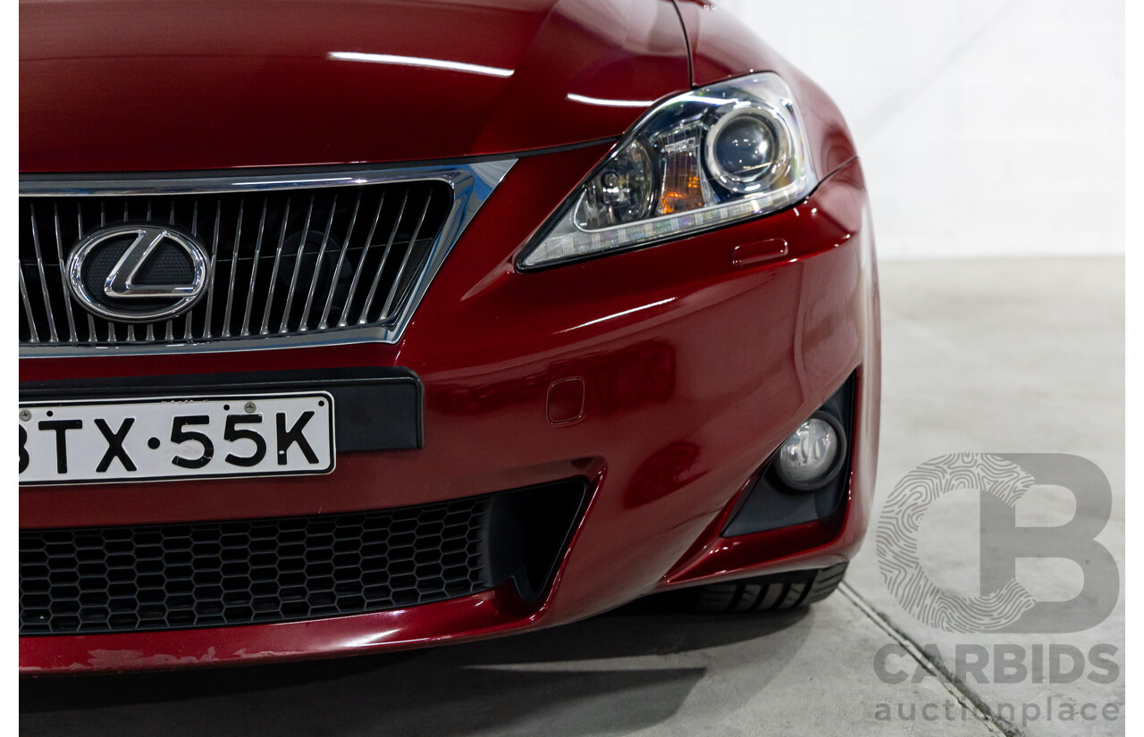 2/2011 Lexus IS350 Prestige GSE21R 4d Sedan Vermillion Red Metallic V6 3.5L