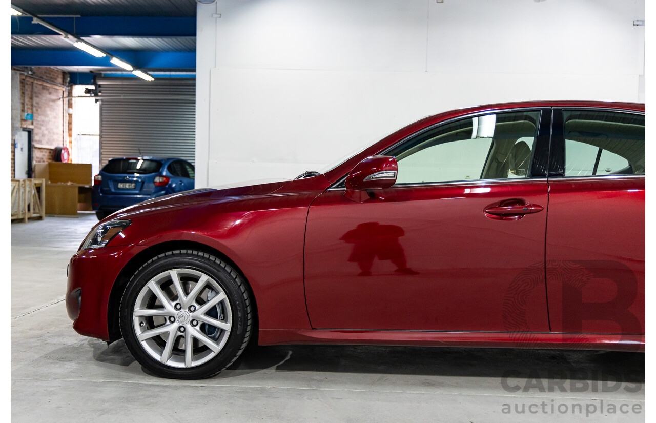 2/2011 Lexus IS350 Prestige GSE21R 4d Sedan Vermillion Red Metallic V6 3.5L