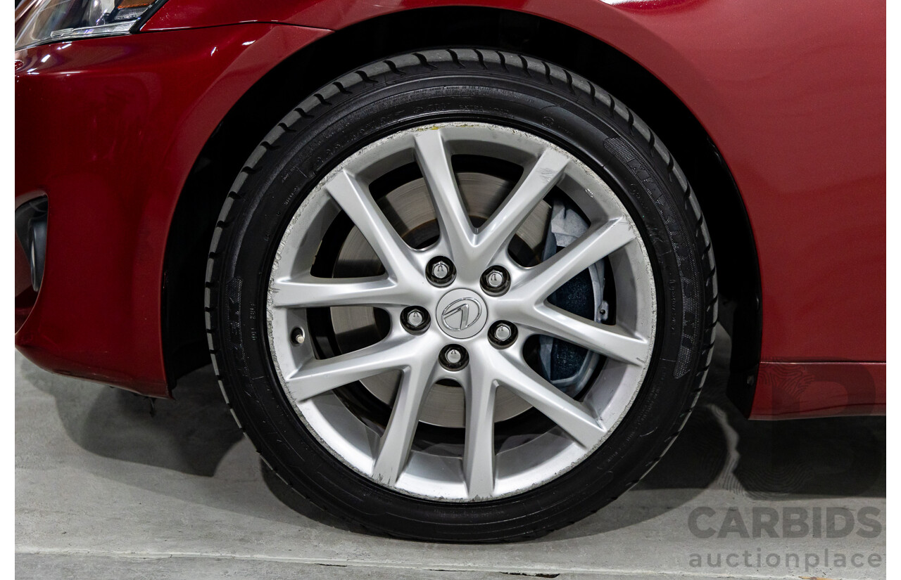 2/2011 Lexus IS350 Prestige GSE21R 4d Sedan Vermillion Red Metallic V6 3.5L