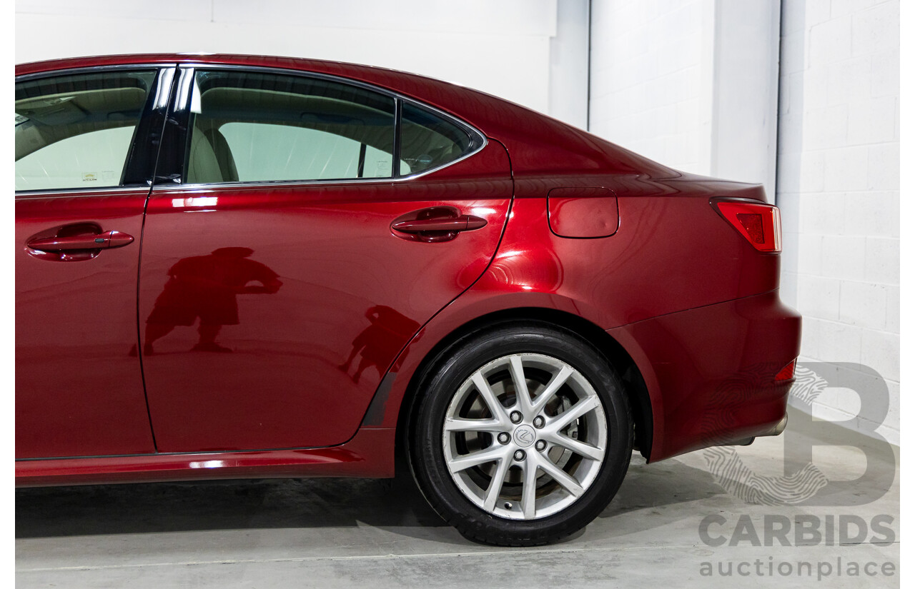 2/2011 Lexus IS350 Prestige GSE21R 4d Sedan Vermillion Red Metallic V6 3.5L