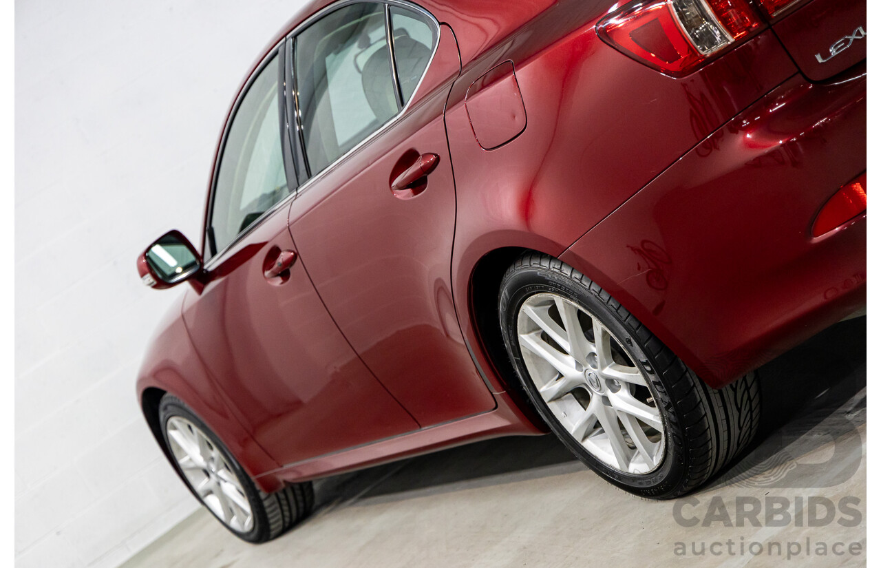 2/2011 Lexus IS350 Prestige GSE21R 4d Sedan Vermillion Red Metallic V6 3.5L