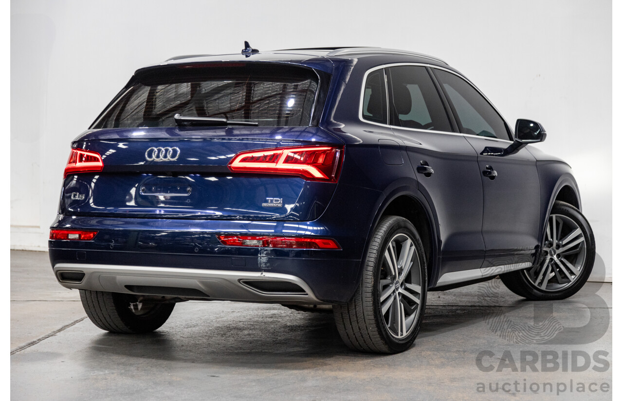 01/2018 Audi Q5 TDI Sport Quattro Ultra (AWD) MY18 4d Wagon Navarra Blue Metallic Turbo Diesel 2.0L