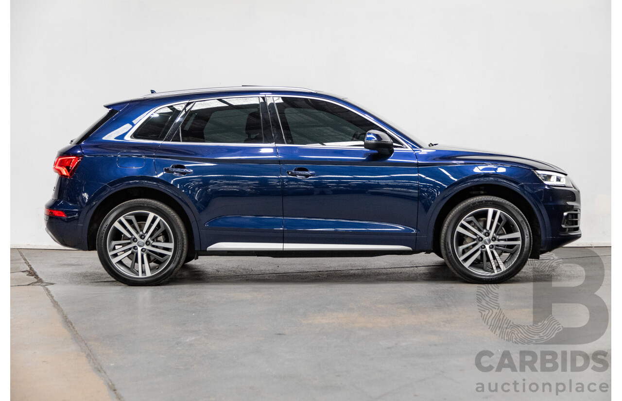 01/2018 Audi Q5 TDI Sport Quattro Ultra (AWD) MY18 4d Wagon Navarra Blue Metallic Turbo Diesel 2.0L