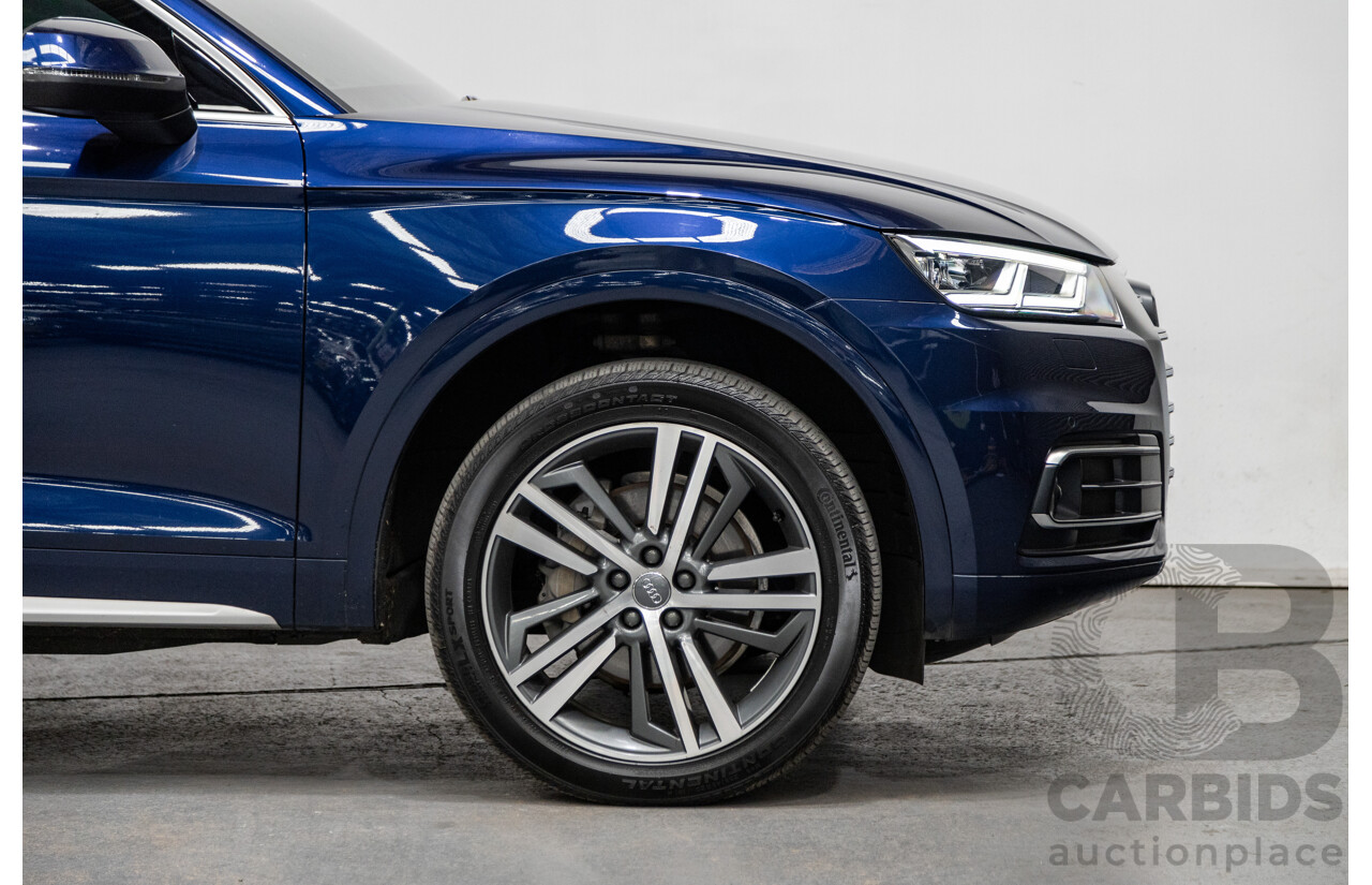 01/2018 Audi Q5 TDI Sport Quattro Ultra (AWD) MY18 4d Wagon Navarra Blue Metallic Turbo Diesel 2.0L