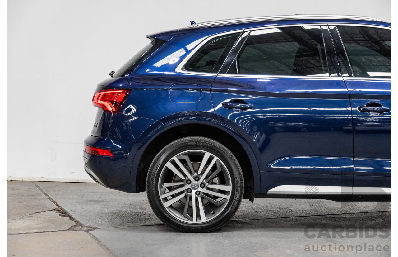 01/2018 Audi Q5 TDI Sport Quattro Ultra (AWD) MY18 4d Wagon Navarra Blue Metallic Turbo Diesel 2.0L
