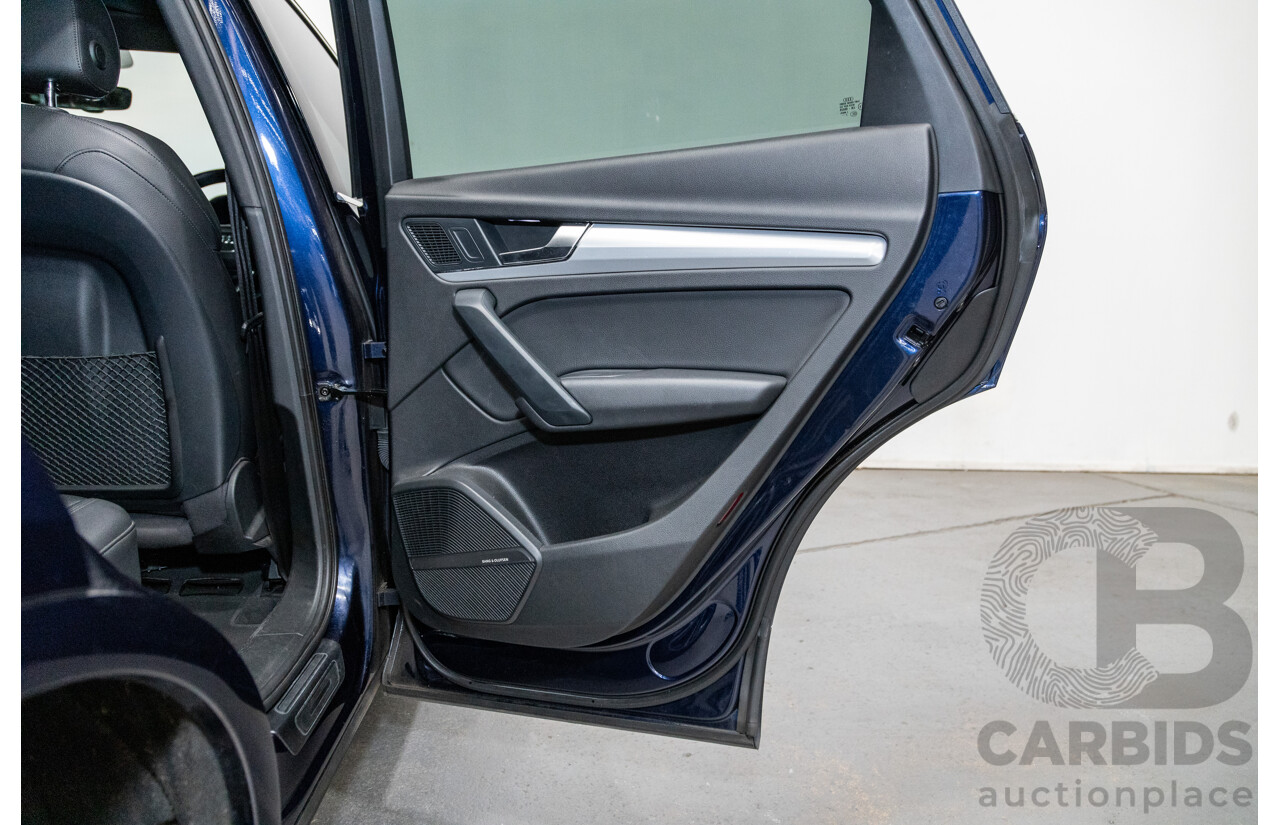 01/2018 Audi Q5 TDI Sport Quattro Ultra (AWD) MY18 4d Wagon Navarra Blue Metallic Turbo Diesel 2.0L