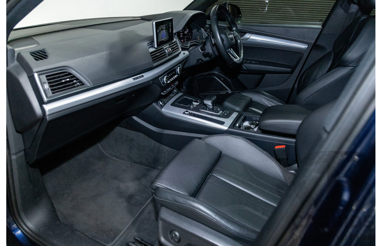01/2018 Audi Q5 TDI Sport Quattro Ultra (AWD) MY18 4d Wagon Navarra Blue Metallic Turbo Diesel 2.0L