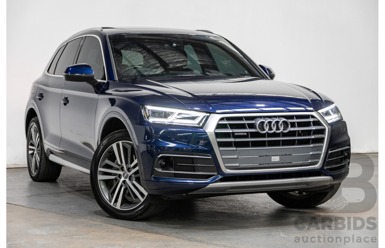 01/2018 Audi Q5 TDI Sport Quattro Ultra (AWD) MY18 4d Wagon Navarra Blue Metallic Turbo Diesel 2.0L