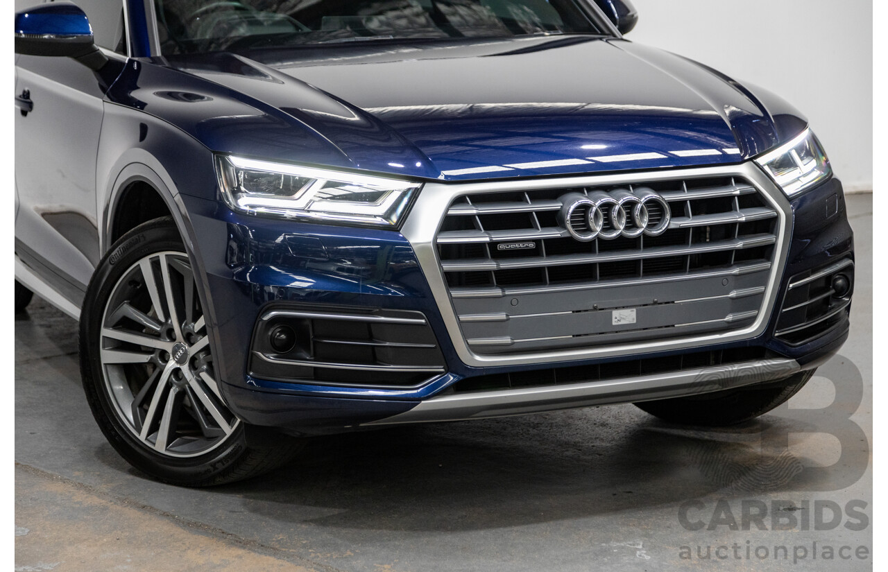 01/2018 Audi Q5 TDI Sport Quattro Ultra (AWD) MY18 4d Wagon Navarra Blue Metallic Turbo Diesel 2.0L