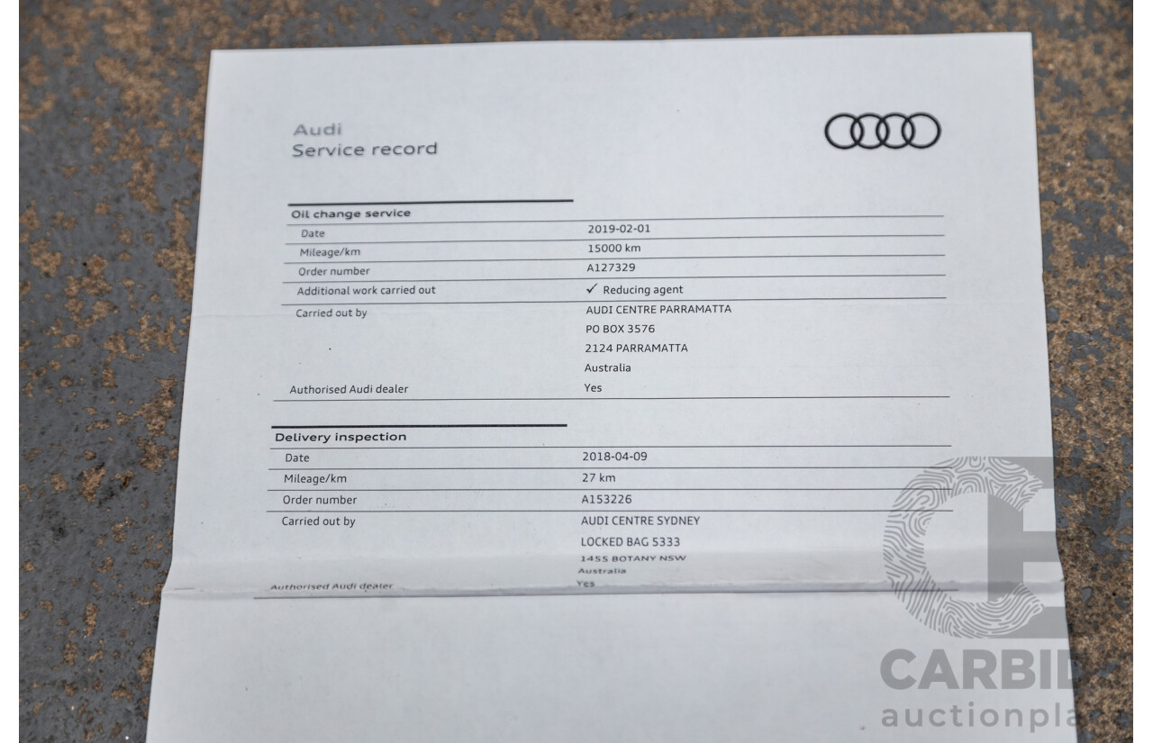 01/2018 Audi Q5 TDI Sport Quattro Ultra (AWD) MY18 4d Wagon Navarra Blue Metallic Turbo Diesel 2.0L