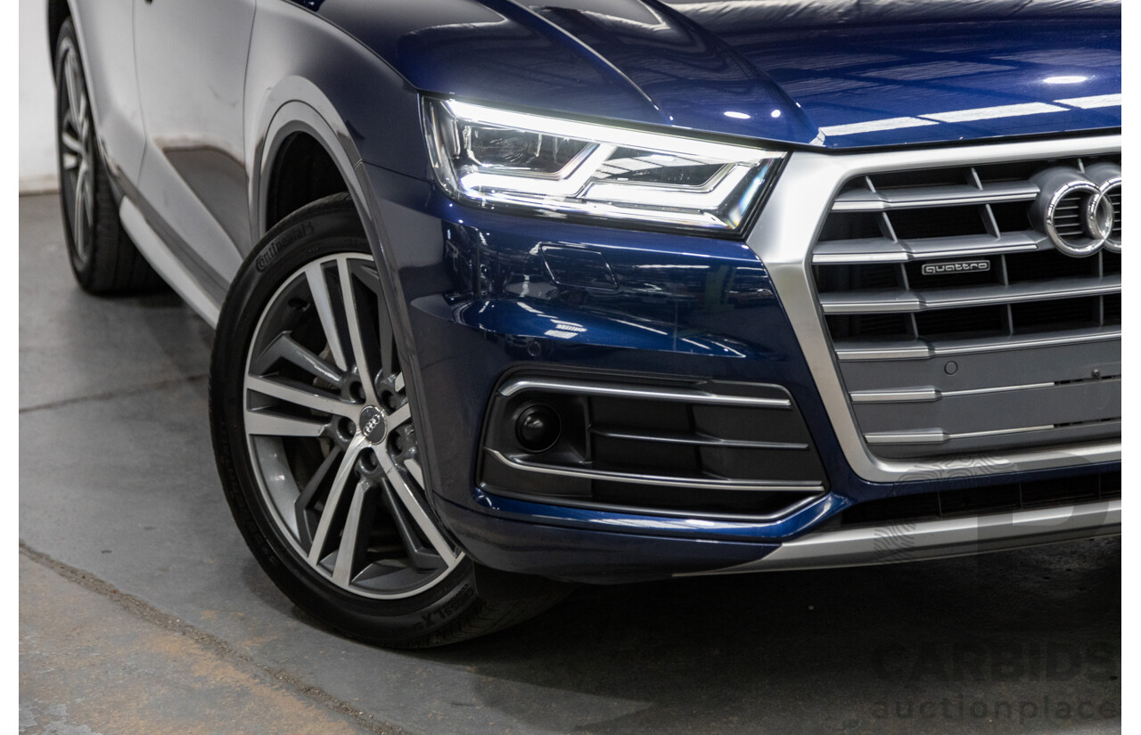 01/2018 Audi Q5 TDI Sport Quattro Ultra (AWD) MY18 4d Wagon Navarra Blue Metallic Turbo Diesel 2.0L
