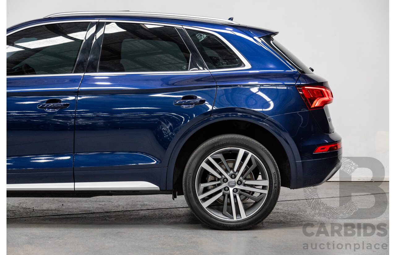 01/2018 Audi Q5 TDI Sport Quattro Ultra (AWD) MY18 4d Wagon Navarra Blue Metallic Turbo Diesel 2.0L