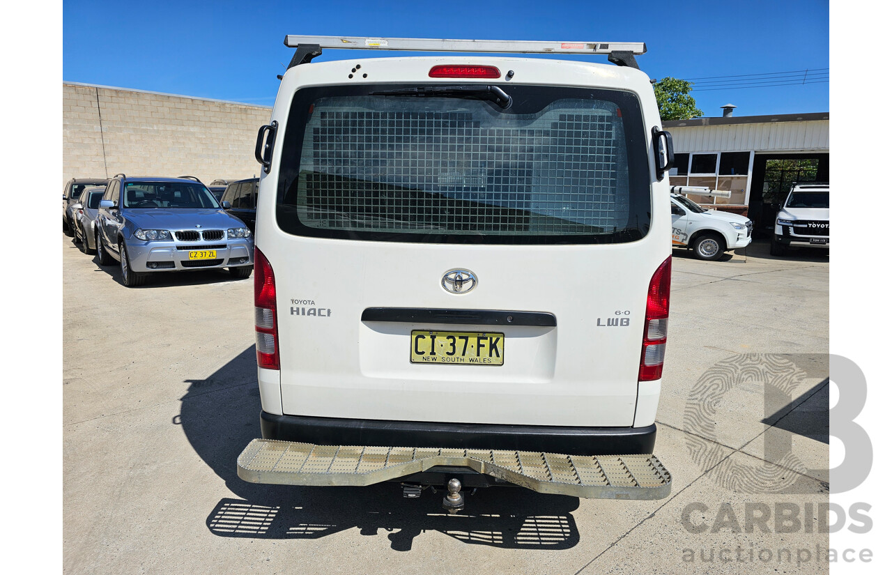 10/2010 Toyota Hiace LWB KDH201R MY11 UPGRADE 4d Van White 3.0L