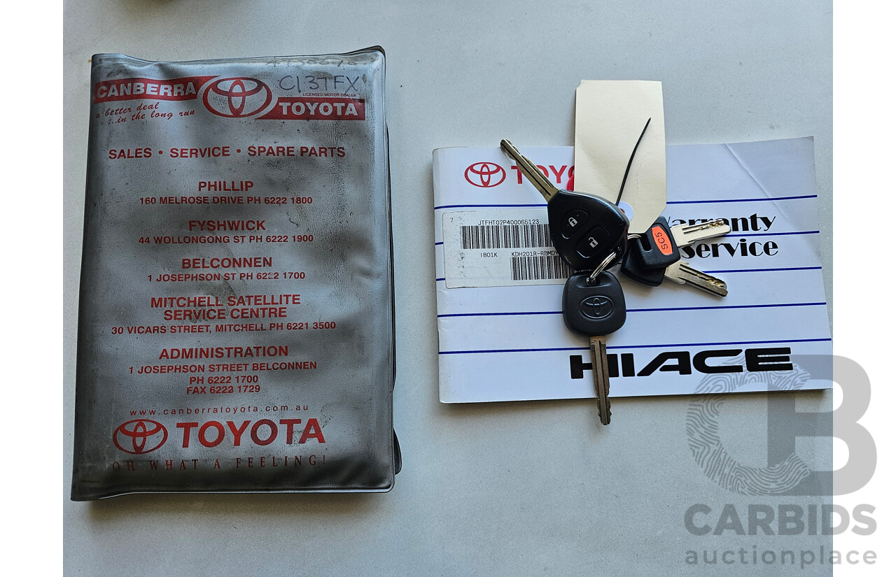 10/2010 Toyota Hiace LWB KDH201R MY11 UPGRADE 4d Van White 3.0L