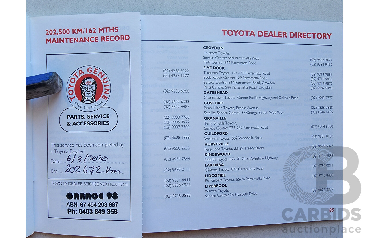 5/2003 Toyota Camry Sportivo MCV36R 4d Sedan Green 3.0L