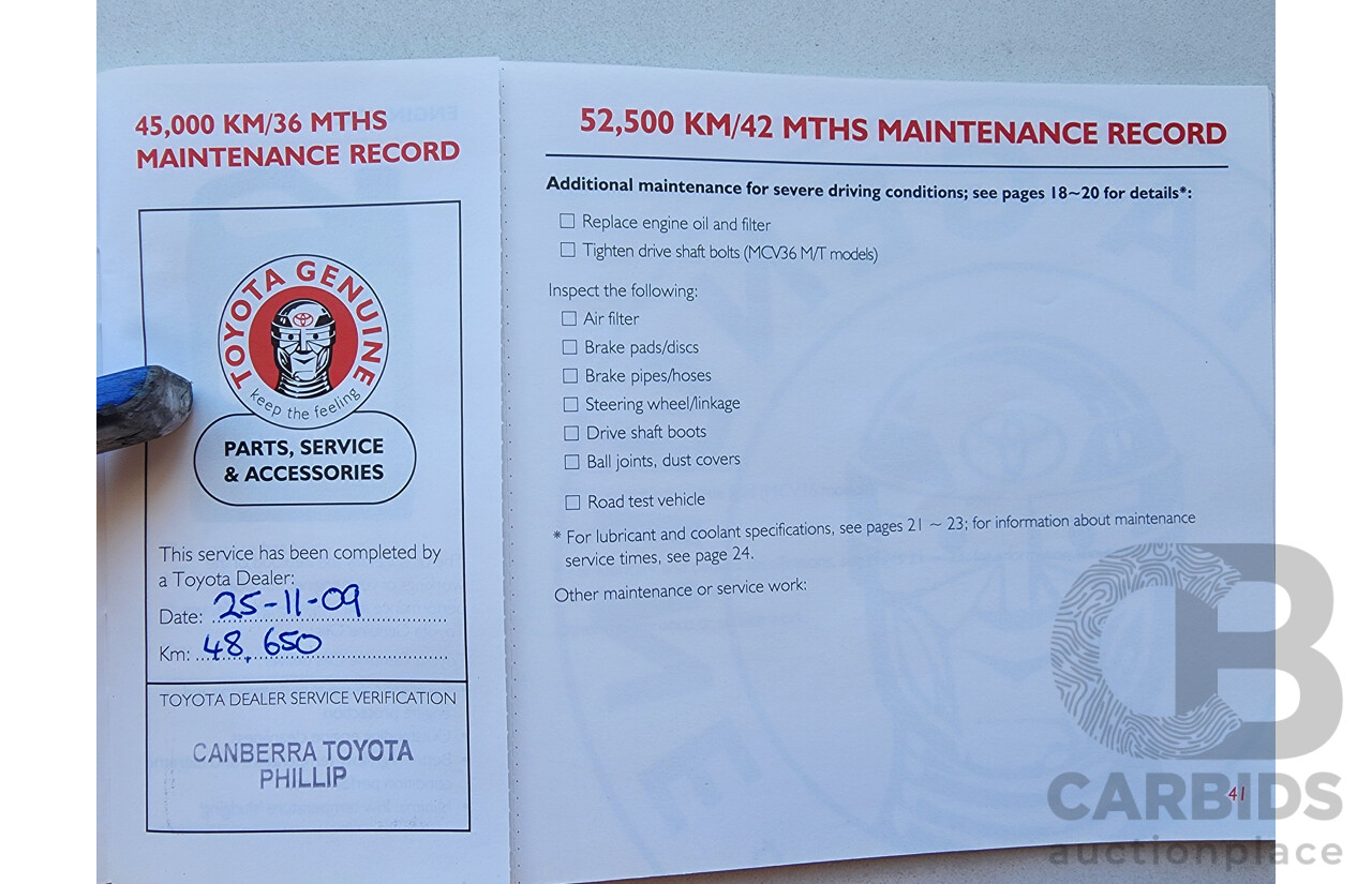 5/2003 Toyota Camry Sportivo MCV36R 4d Sedan Green 3.0L