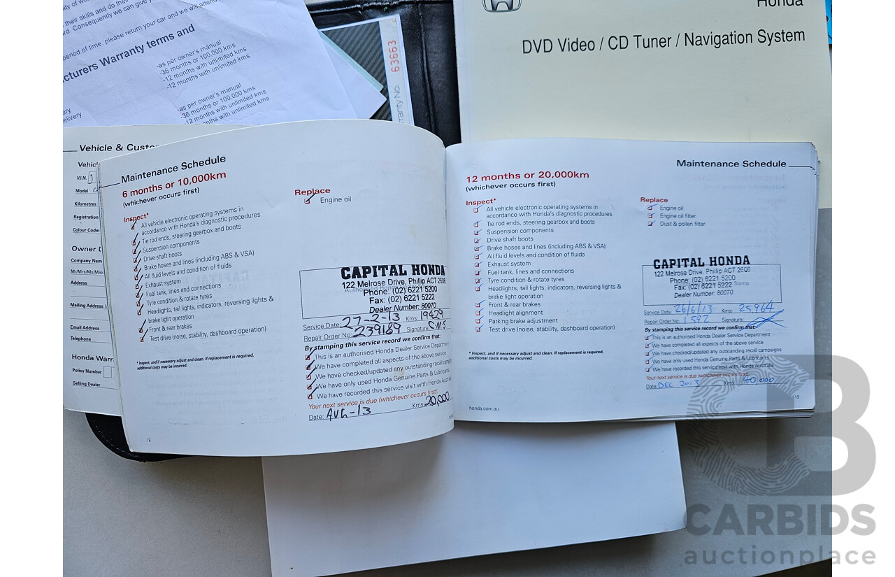 1/2012 Honda Odyssey Luxury RB MY12 4d Wagon Grey 2.4L